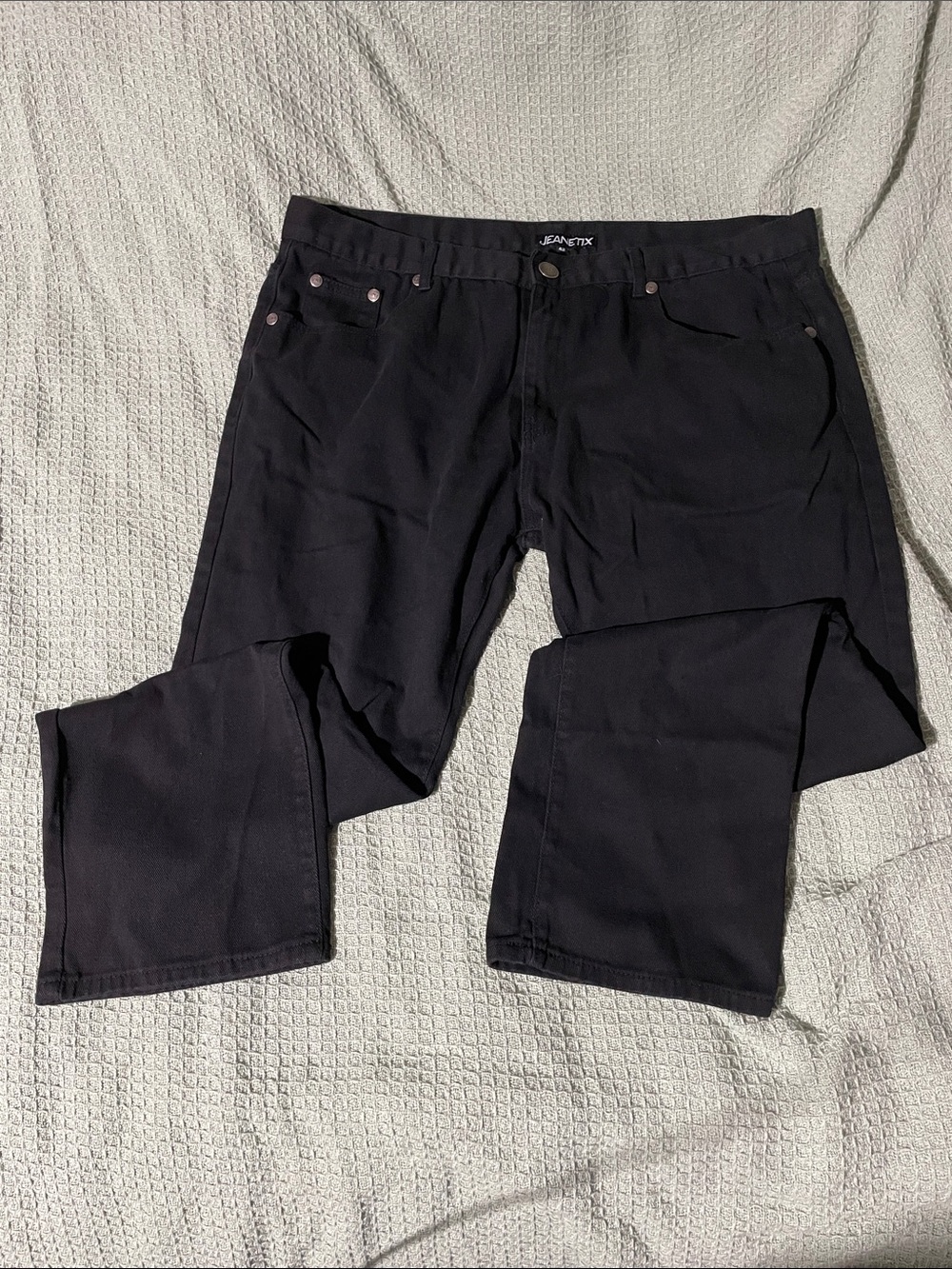 Men's Black Straight-Leg Jeans